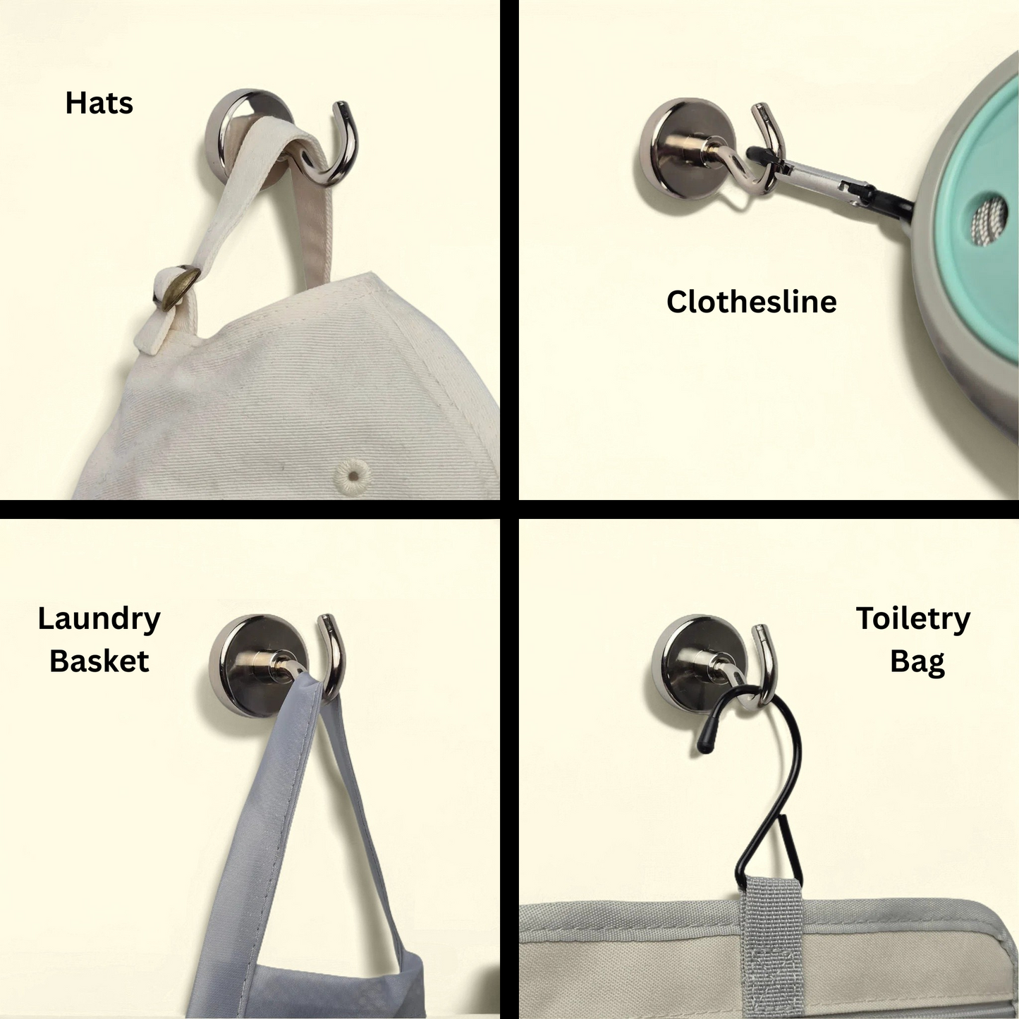 Magnetic Cabin Wall Hooks (x6)