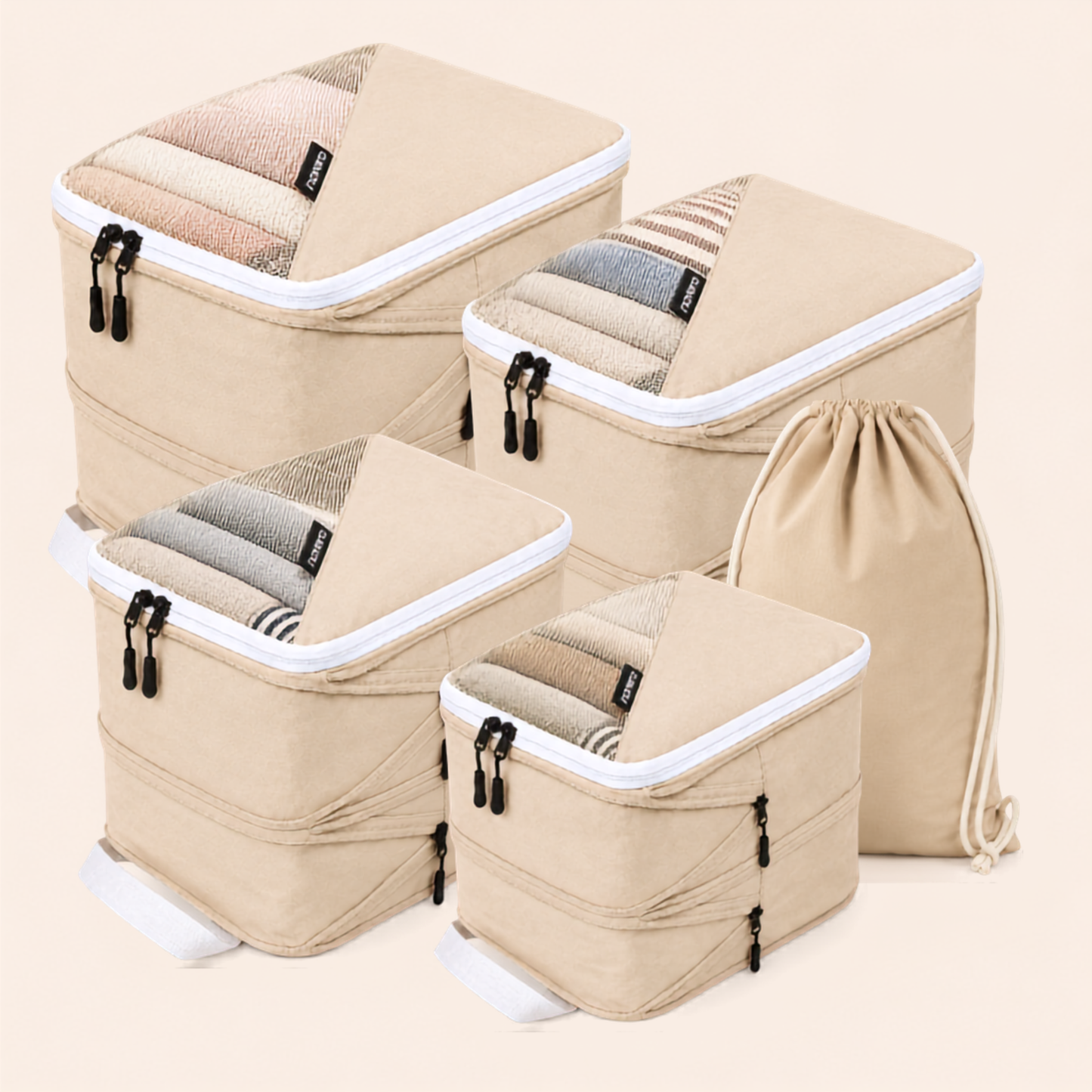 Double Decker Compression Packing Cubes