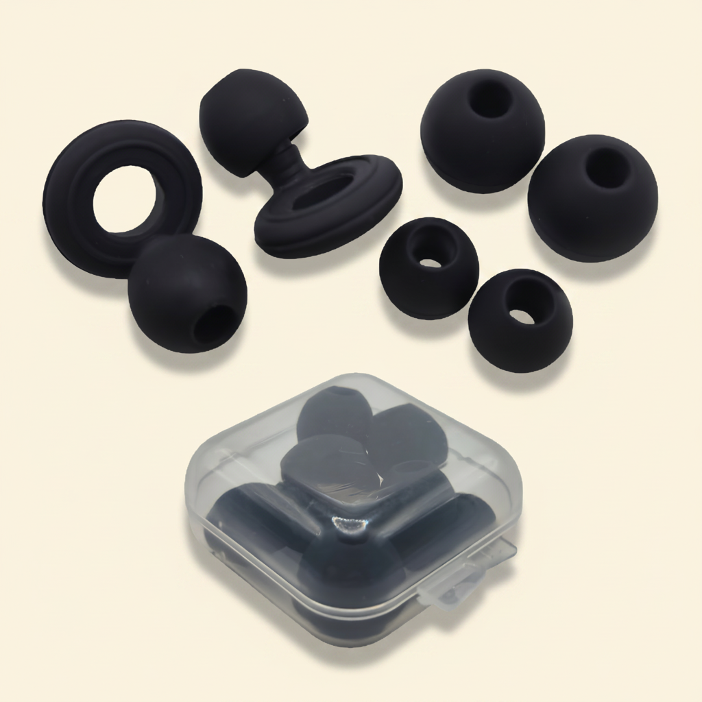 Memory Foam Sleep Mask + FREE Silicone Earplugs