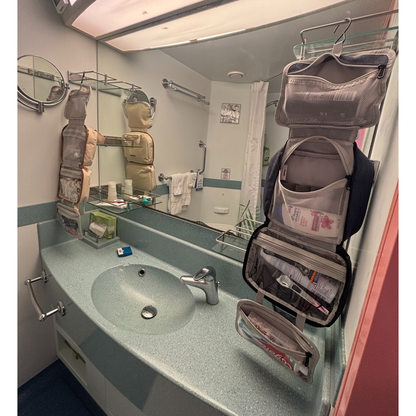 Hanging Toiletry Bag + FREE Travel Mirror