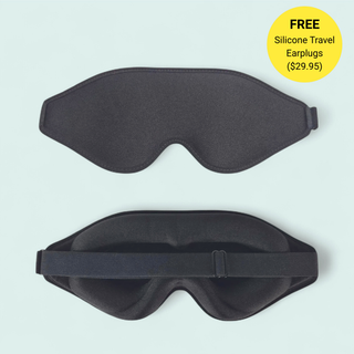 Memory Foam Sleep Mask + FREE Silicone Earplugs