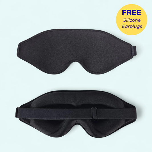 Memory Foam Eye Mask + FREE Silicone Earplugs