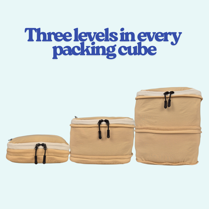 Double Compression Packing Cubes set