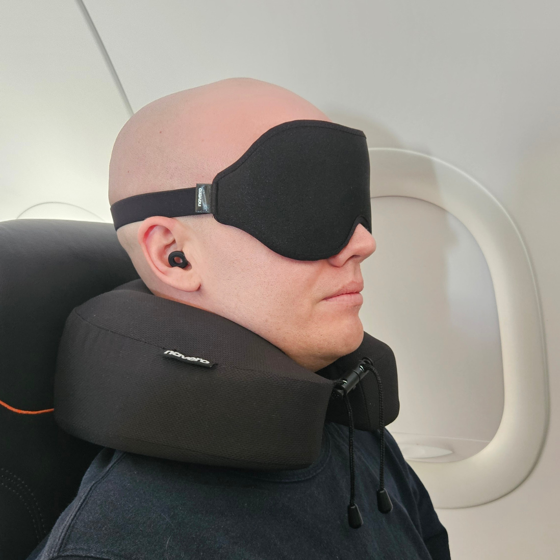 Memory Foam Sleep Mask + FREE Silicone Earplugs