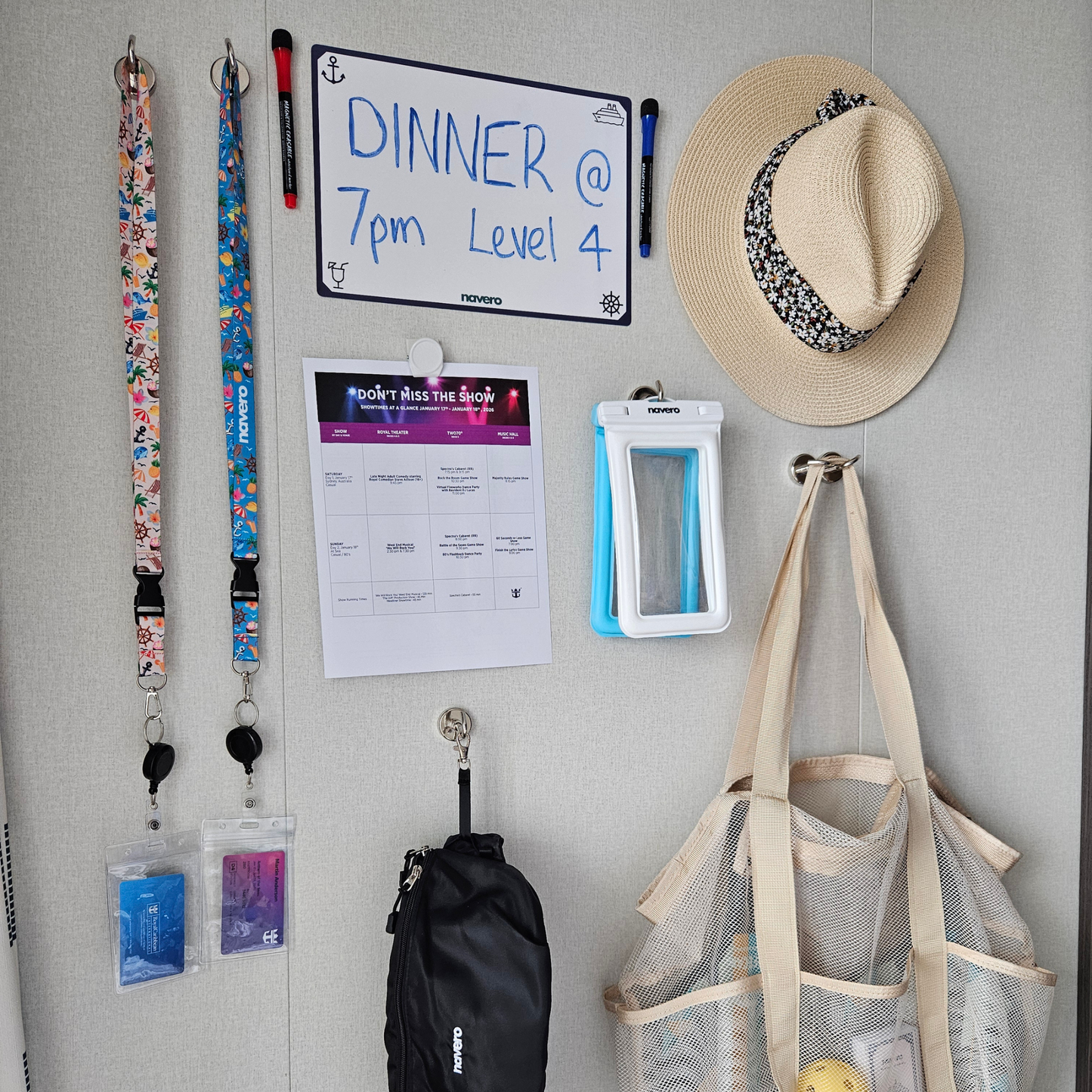Cruise Cabin Wall Magnetic Whiteboard (A4)