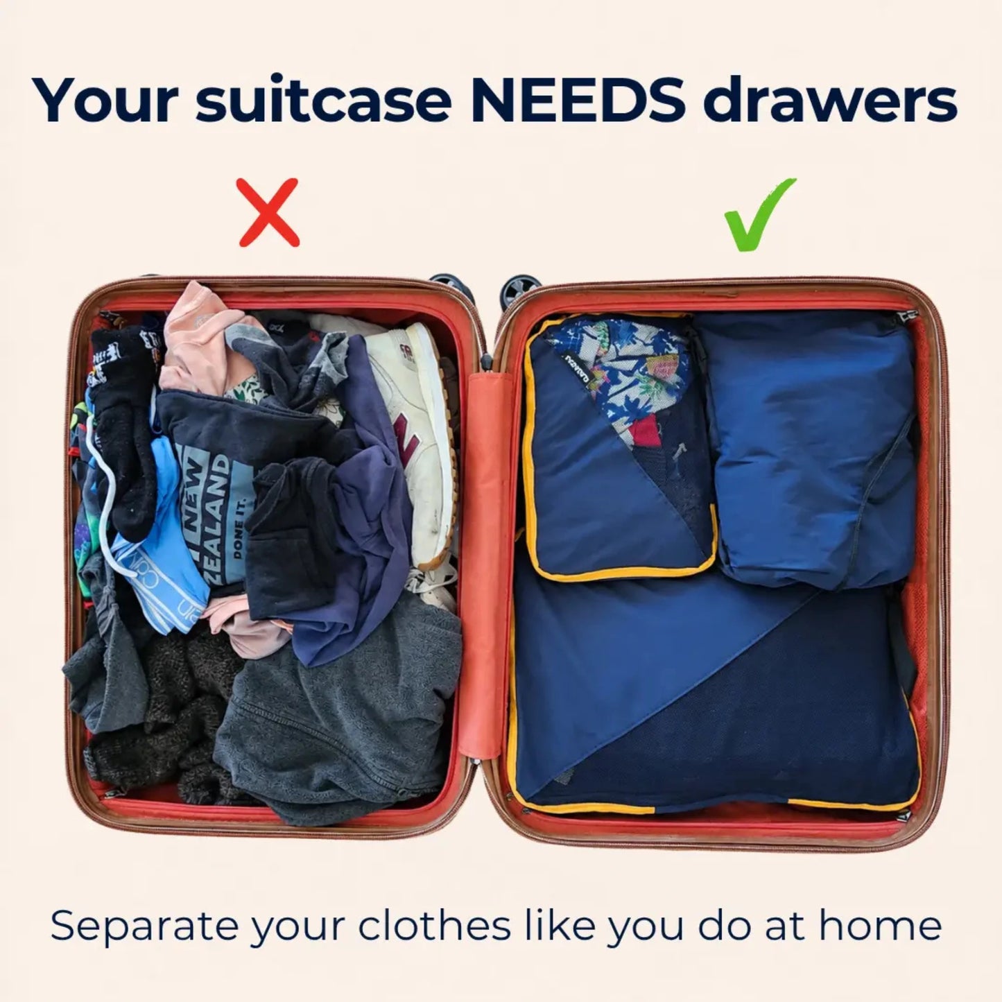Double Layer Compression Packing Cubes